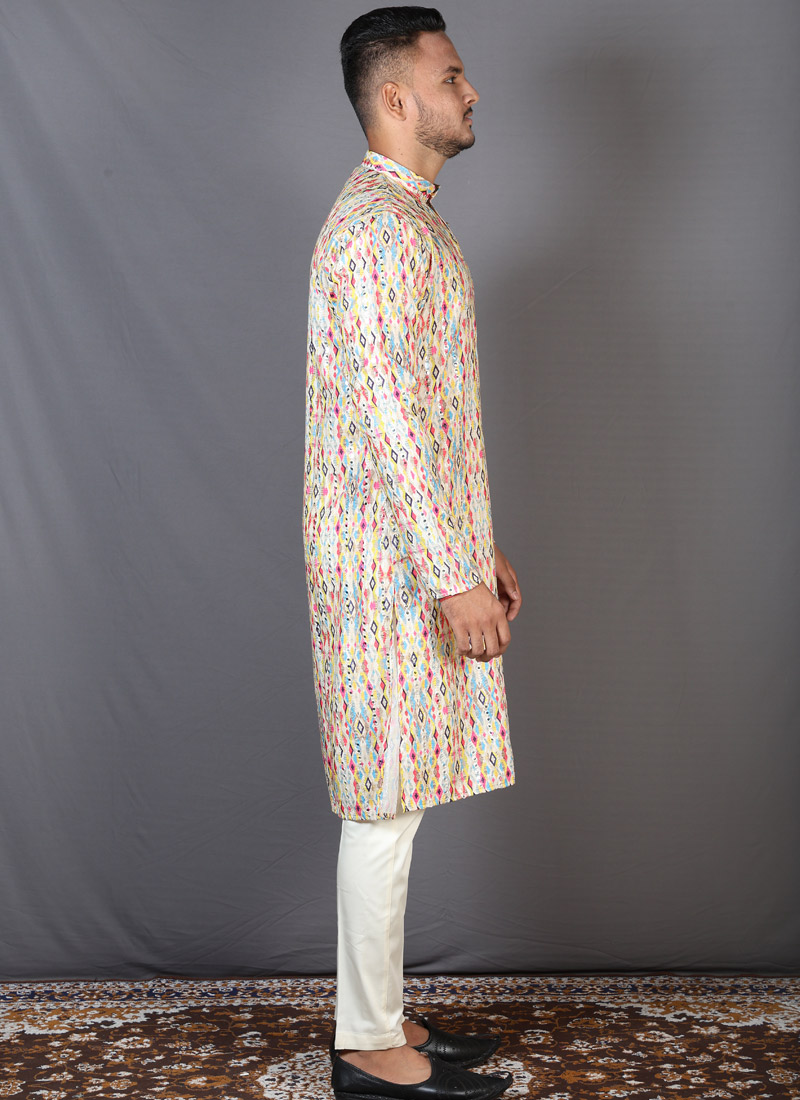 Multicolor Exclusive Party Wear Cotton Mens Kurta KF240301 Multicolor Exclusive Party Wear Cotton Mens Kurta KF240301