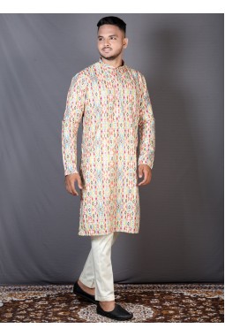 Multicolor Exclusive Party Wear Cotton Mens Kurta KF240301