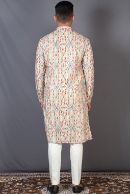 Multicolor Exclusive Party Wear Cotton Mens Kurta KF240301