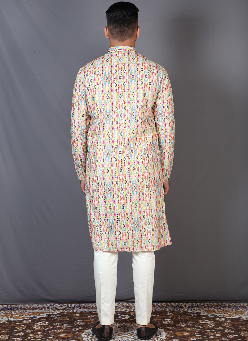 Multicolor Exclusive Party Wear Cotton Mens Kurta KF240301 Multicolor Exclusive Party Wear Cotton Mens Kurta KF240301