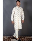 Multi Color Cotton Printed Men's Kurta Multi Color Cotton Printed Men's Kurta