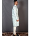 Multicolor Cotton Knee Length Printed Kurta For Mens Multicolor Cotton Knee Length Printed Kurta For Mens