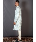 Multicolor Cotton Knee Length Printed Kurta For Mens Multicolor Cotton Knee Length Printed Kurta For Mens