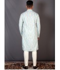 Multicolor Cotton Knee Length Printed Kurta For Mens Multicolor Cotton Knee Length Printed Kurta For Mens