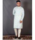 Multicolor Cotton Knee Length Printed Kurta For Mens Multicolor Cotton Knee Length Printed Kurta For Mens
