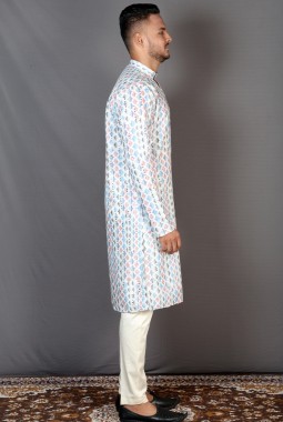 Multicolor Cotton Printed Kurta For Festivals KF240305