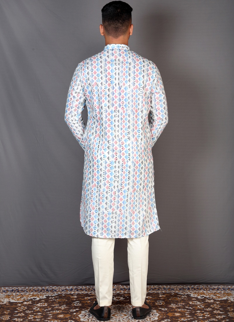 Multicolor Cotton Printed Kurta For Festivals KF240305 Multicolor Cotton Printed Kurta For Festivals KF240305