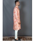 Pink Cotton Knee Length Straight Cut Printed Kurta KF240308 Pink Cotton Knee Length Straight Cut Printed Kurta KF240308