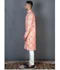 Pink Cotton Knee Length Straight Cut Printed Kurta KF240308 Pink Cotton Knee Length Straight Cut Printed Kurta KF240308