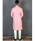 Pink Straight Cut Printed Kurta For Festivals KF240309 Pink Straight Cut Printed Kurta For Festivals KF240309
