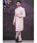 Pink Soft Silk Embroidered Mens Wedding Indo Western Pink Soft Silk Embroidered Mens Wedding Indo Western