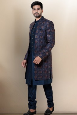 Rama Soft Silk Mens Wedding Indo Western