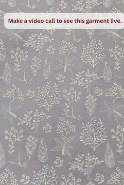 Pastel Orchid Silk Embroidered Wedding Indo Western