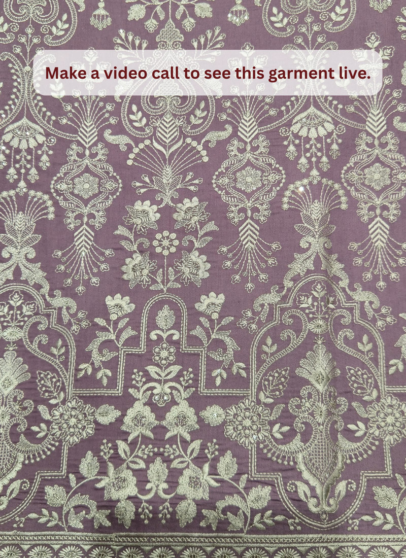 Orchid Silk Embroidered Mens Wedding Indo Western
