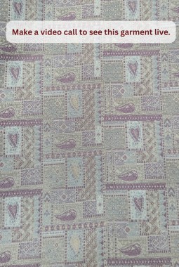 Lilac Silk Jacquard Wedding Indo Western
