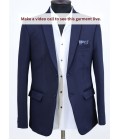 Navy Blue Knited Mens Blazer