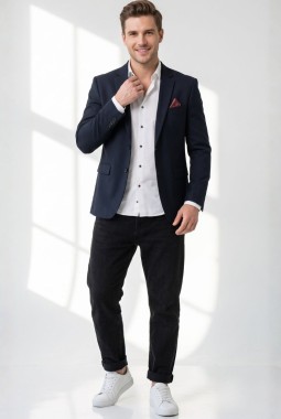 Premium Black Knitted Blazer