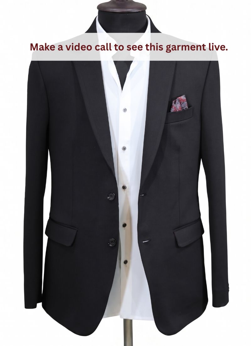 Premium Black Knitted Blazer