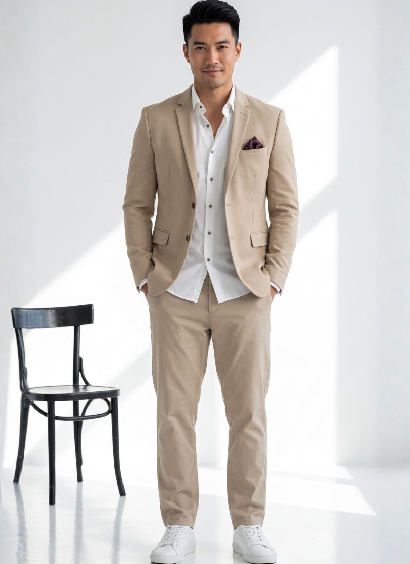 Khaki Royale Knited Mens Blazer