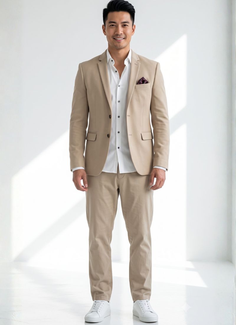Khaki Royale Knited Mens Blazer