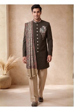 Mehendi Japanese Embroidery Mens Weding Indo Western