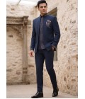 Royal Teal Embroidered Jodhpuri Set