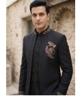 Nawab Black Jodhpuri with Trouser