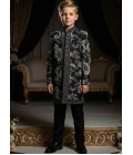 Black Armani Embroidery Boys Indo Western