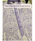 Lilac Tissue Embroidery Mens Wedding Kurta Pant Set