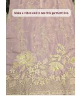 Purple Tissue Silk Embroidery Mens Festive Wear Kurta Set