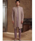 Designer Purple 3-Piece Indo Western for Men