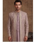Designer Purple 3-Piece Indo Western for Men