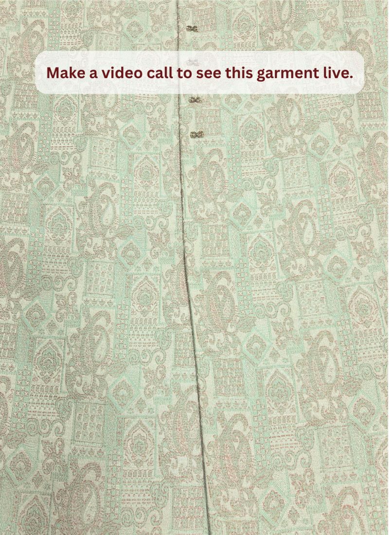 Pista Jacquard Mens Wedding Indo Western