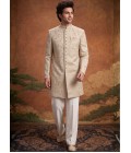 Pista Jacquard Mens Wedding Indo Western