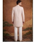 Lilac Jacquard Mens Wedding Indo Western