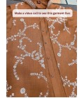 Rust Art Linen Embroidery Mens Waistcoat Set
