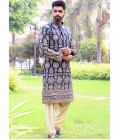 Navy Blue Georgette Embroidered Festive Wear Kafnii With Patiala Navy Blue Georgette Embroidered Festive Wear Kafnii With Patiala