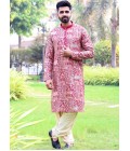 Rani Georgette Embroidered Festive Wear Kafnii With Patiala