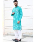 Rama Silk Thread Work Festive Wear Kafnii With Patiala