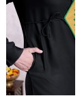 Black Reyon Embroidered Mirror Work Navratri Mens Kurta With Bottom Black Reyon Embroidered Mirror Work Navratri Mens Kurta With Bottom
