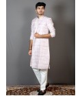 Onion Art Silk Sangeet Kurta Pajama Onion Art Silk Sangeet Kurta Pajama