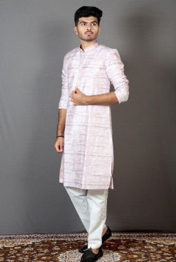 Onion Art Silk Sangeet Kurta Pajama