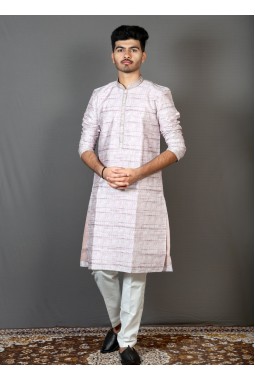 Onion Art Silk Sangeet Kurta Pajama
