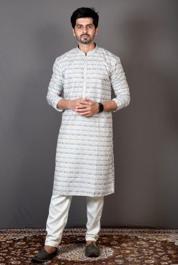 Multicolor Rayon Printed Sangeet Kurta