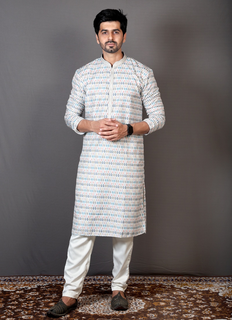 Multicolor Rayon Printed Sangeet Kurta Multicolor Rayon Printed Sangeet Kurta