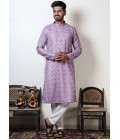 Violet Bandhani Cotton Viscose Kurta for Navratri Festival Violet Bandhani Cotton Viscose Kurta for Navratri Festival