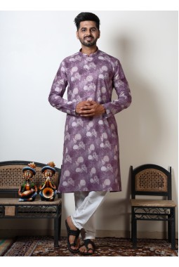 Onion Pink Vantara Print Navratri Wear Kurta