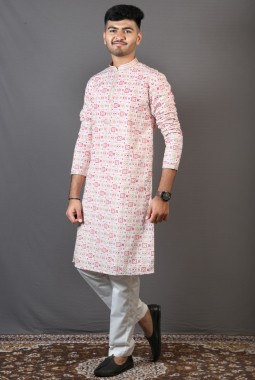 Multicolor Lakhnavi Party Wear Kafni